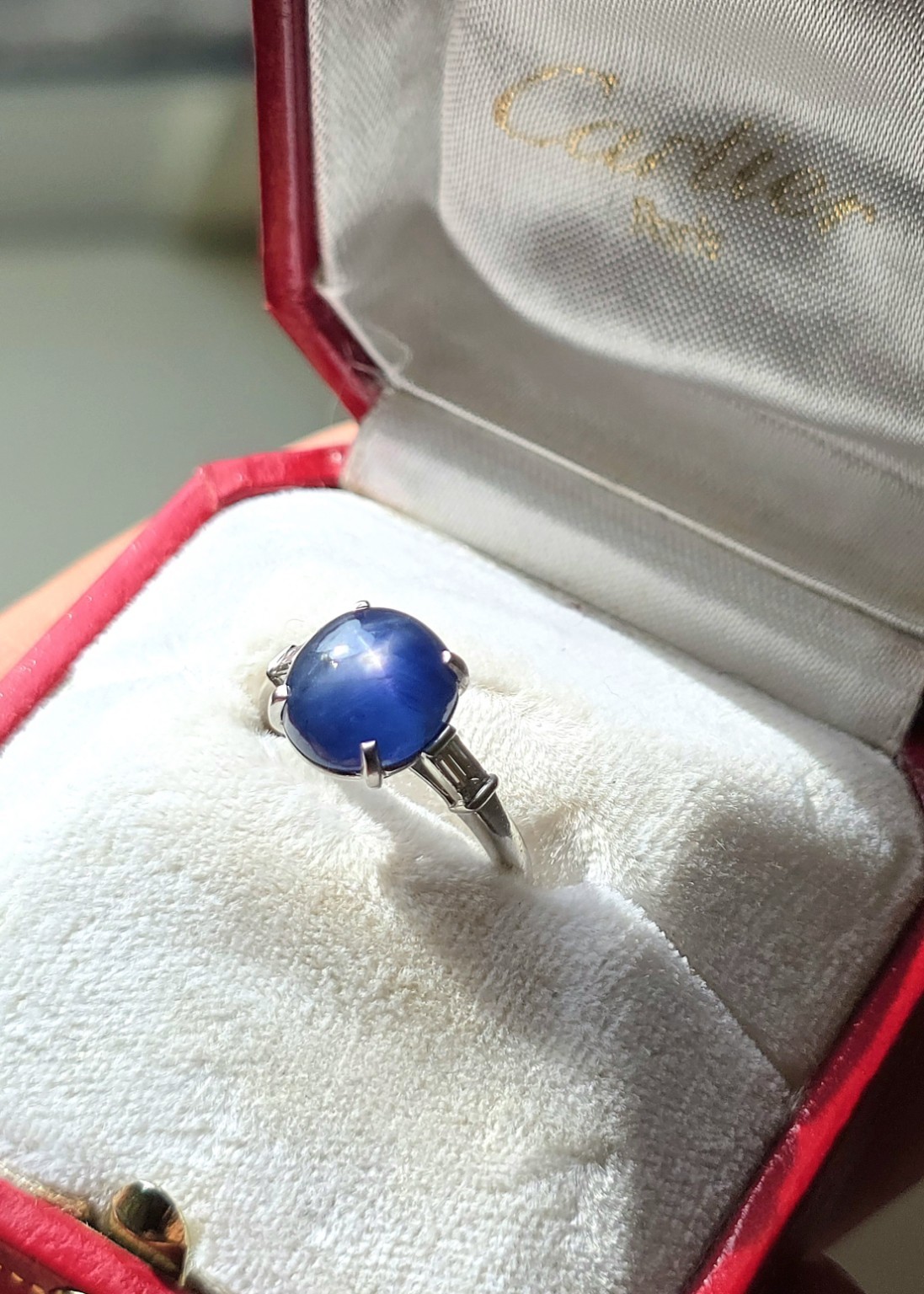 Cartier Art Deco star sapphire ring